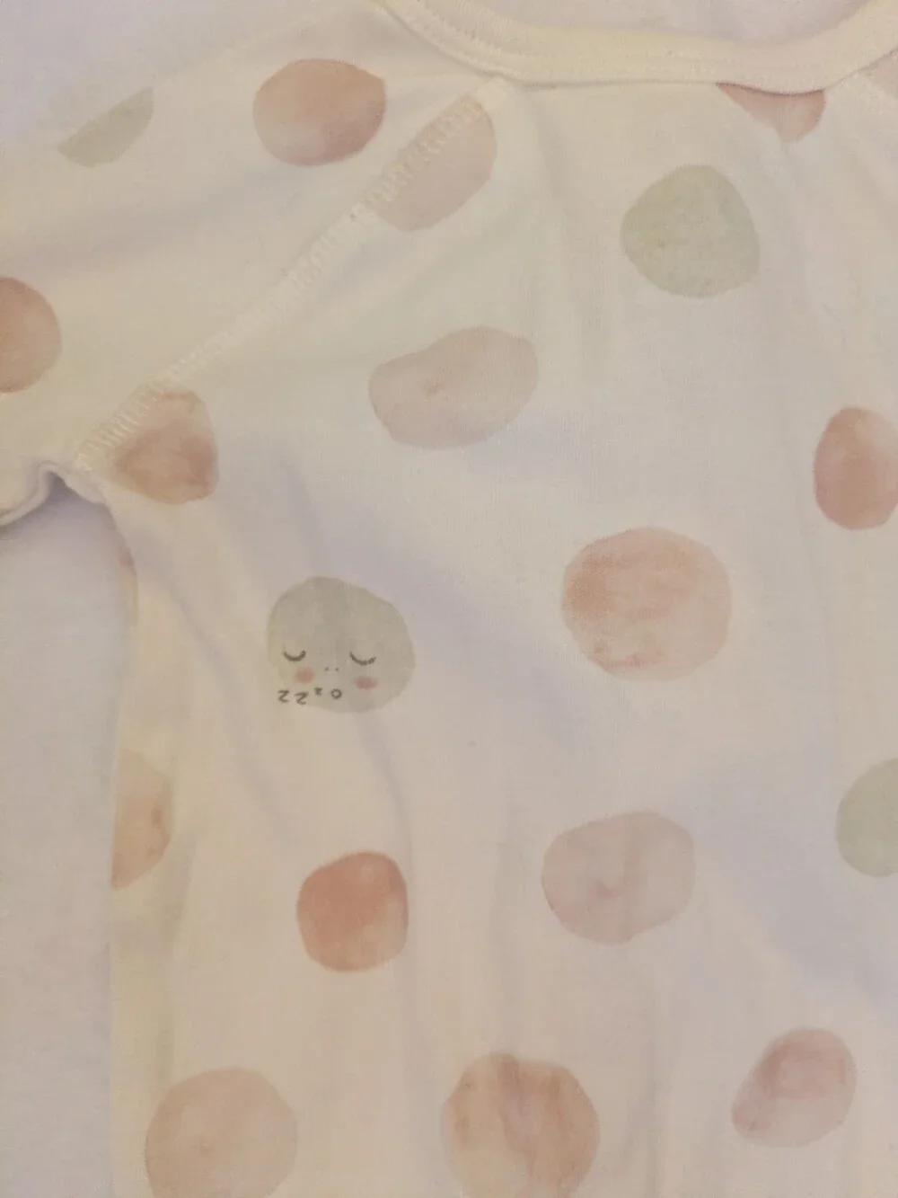 Pehr Baby Zip-Front One-Piece Pajamas Cream Moon Planet 3-6 Month Organic Cotton